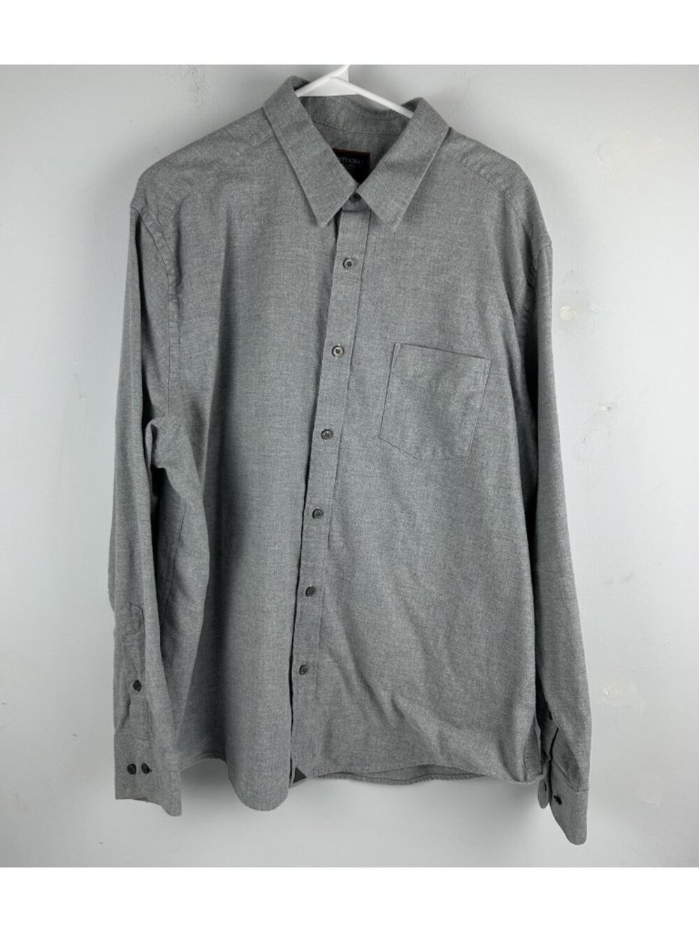 UNTUCKit Sherwood Flannel Shirt Mens Gray Long Sleeve Button Cotton Casual XL